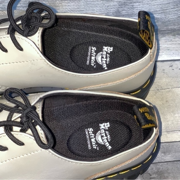 DR. MARTENS AUDRICK NAPPA LEATHER PLATFORM SHOES - COBBLESTONE GREY SZ-10 .US - Picture 9 of 12